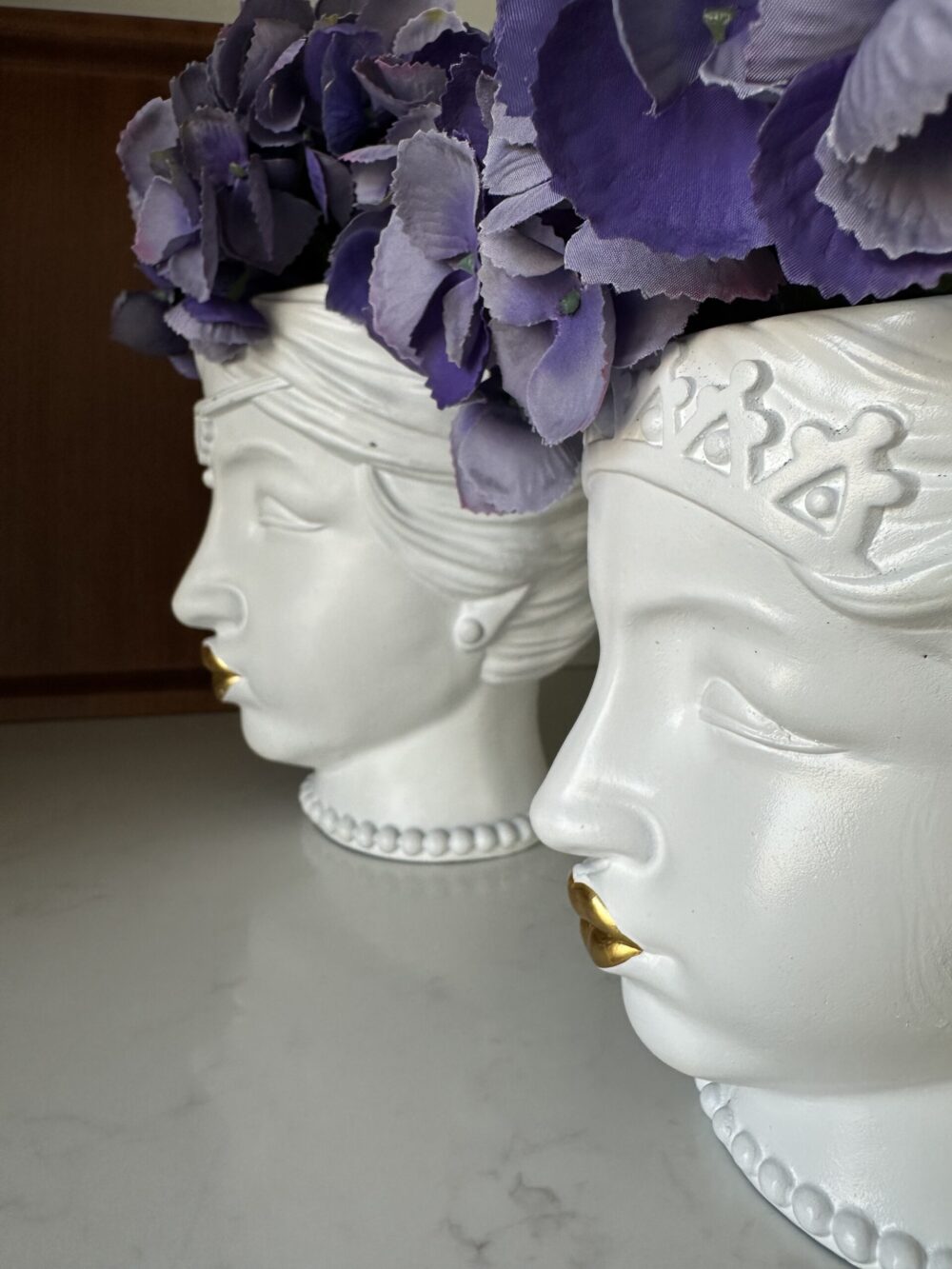 NIEUW- Bloempot dameshoofd Queen - Afbeelding 7