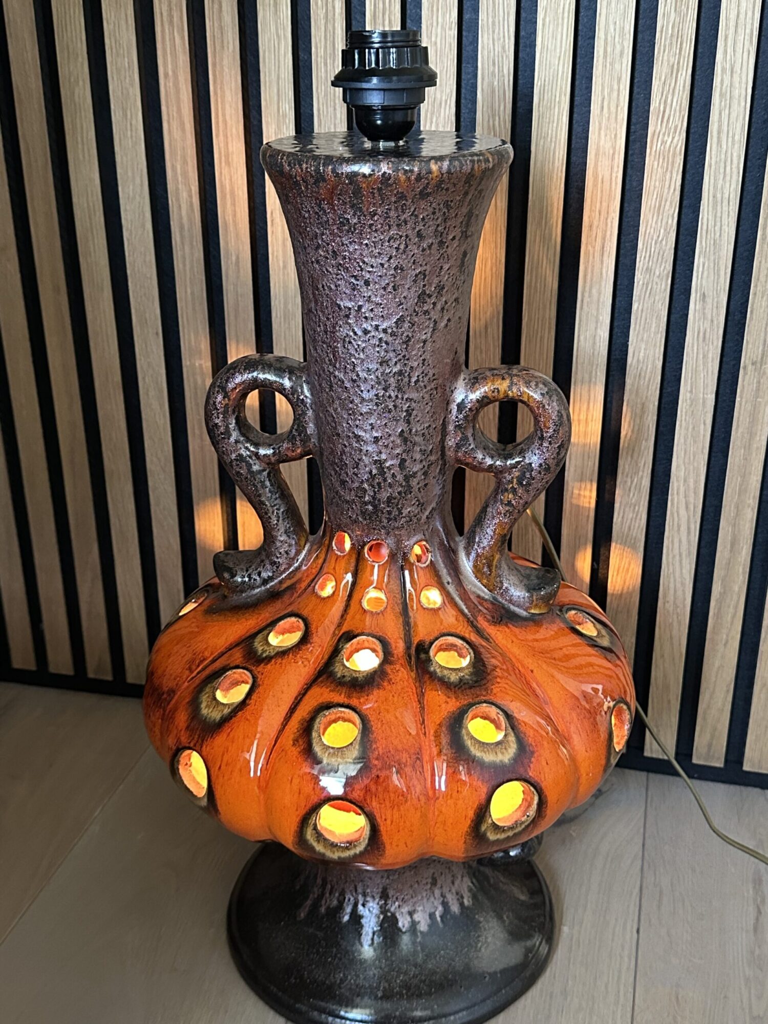 West Germany grote keramieke vloerlamp zonder kap