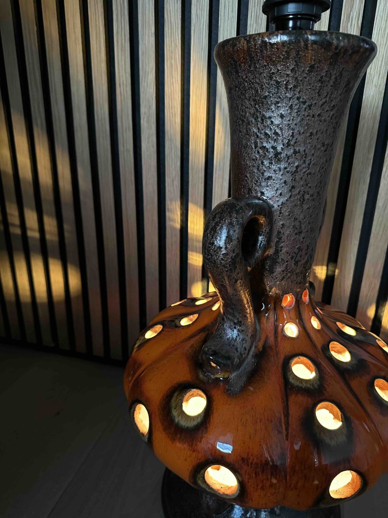 West Germany grote keramieke vloerlamp zonder kap - Afbeelding 13