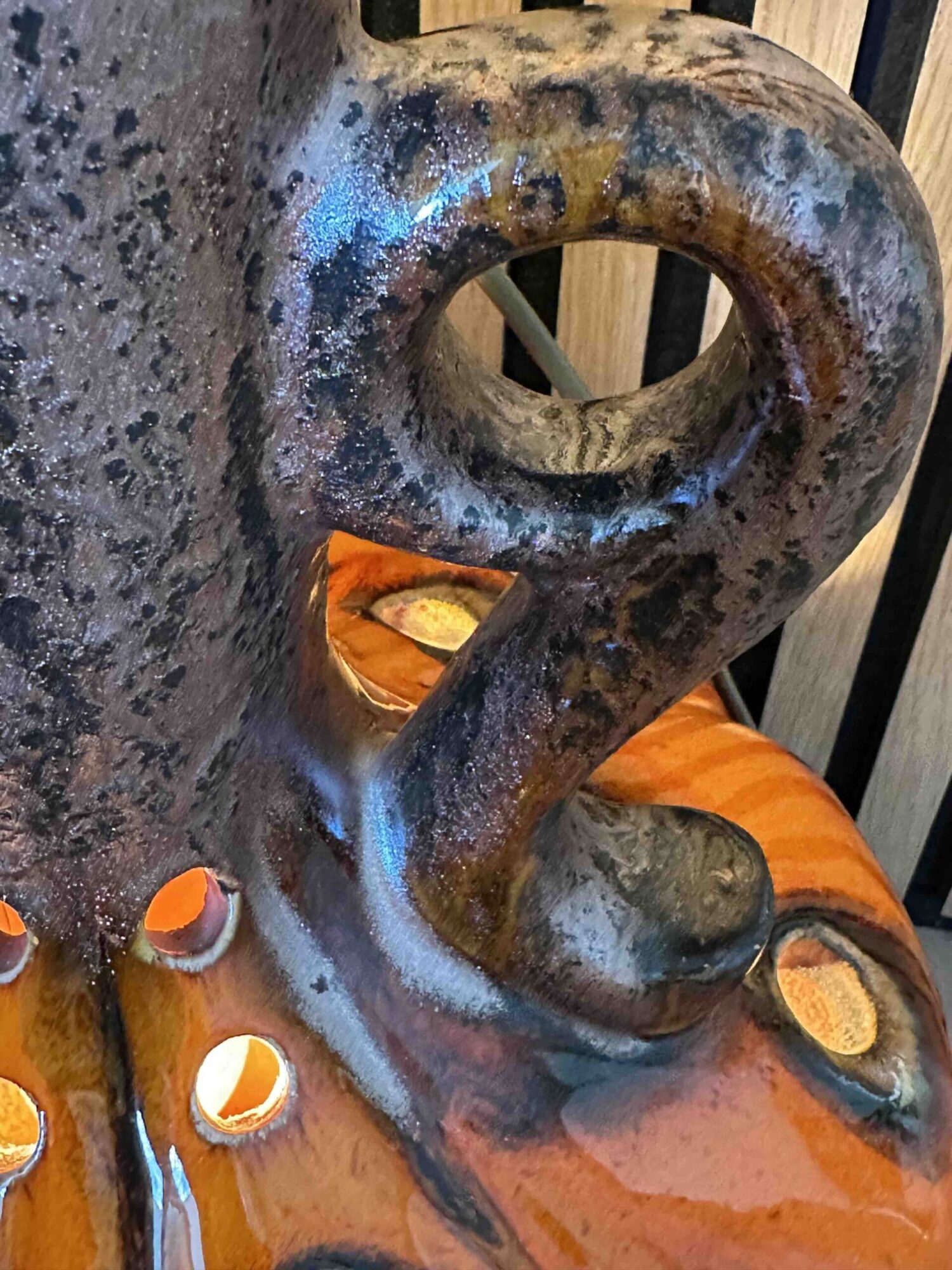 West Germany grote keramieke vloerlamp zonder kap - Afbeelding 8