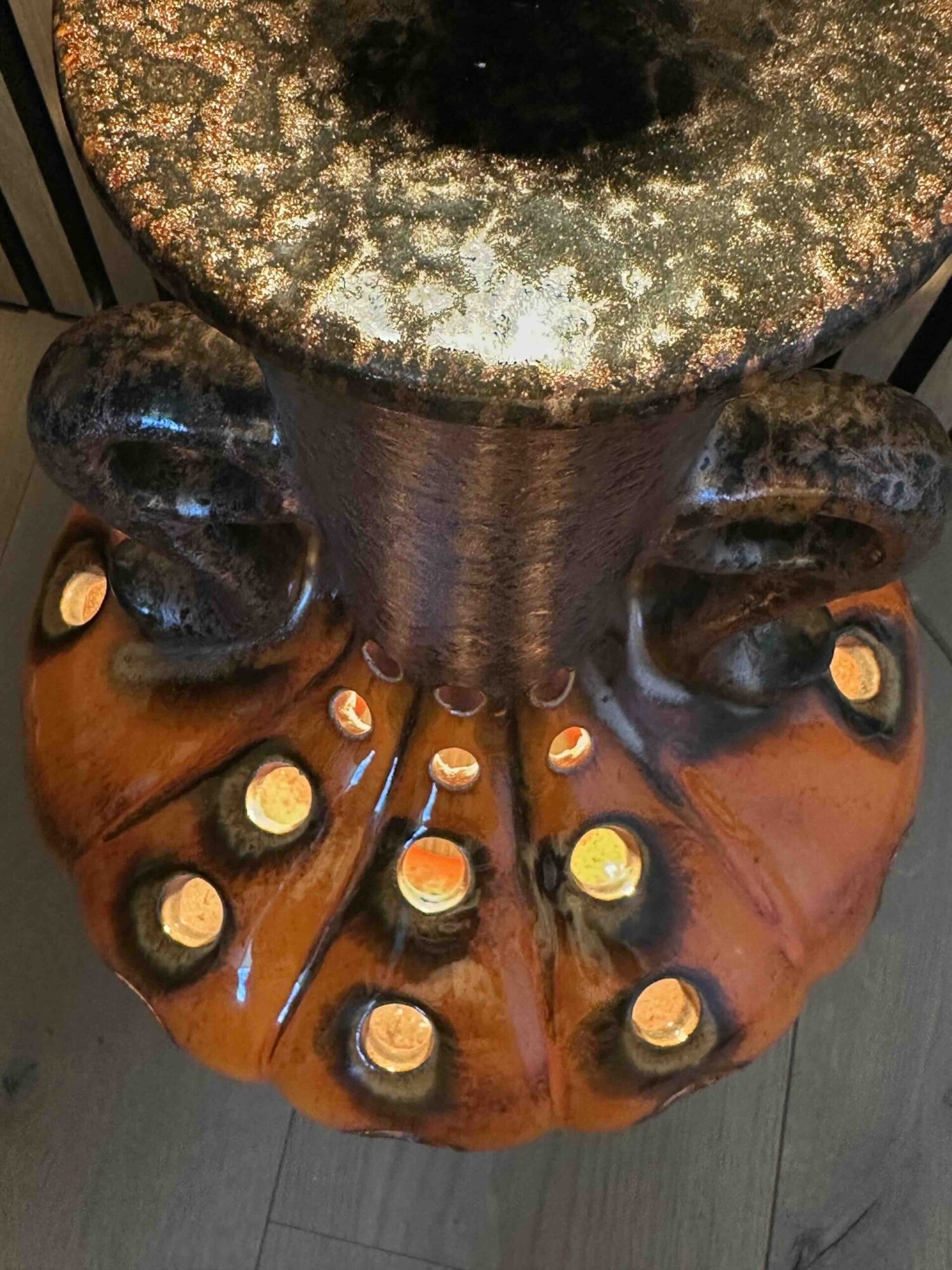 West Germany grote keramieke vloerlamp zonder kap - Afbeelding 14